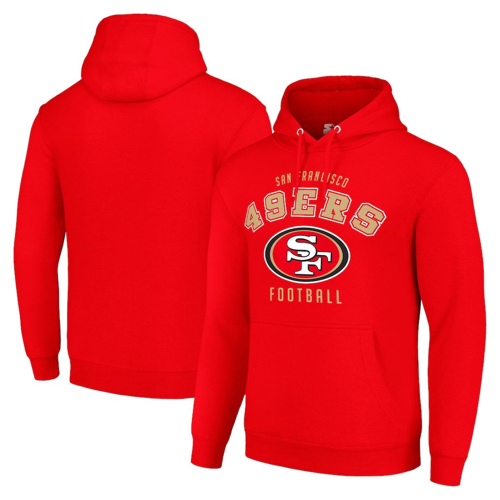 Men 2026 NFL San Francisco 49ers red Hoodie hooded style 03